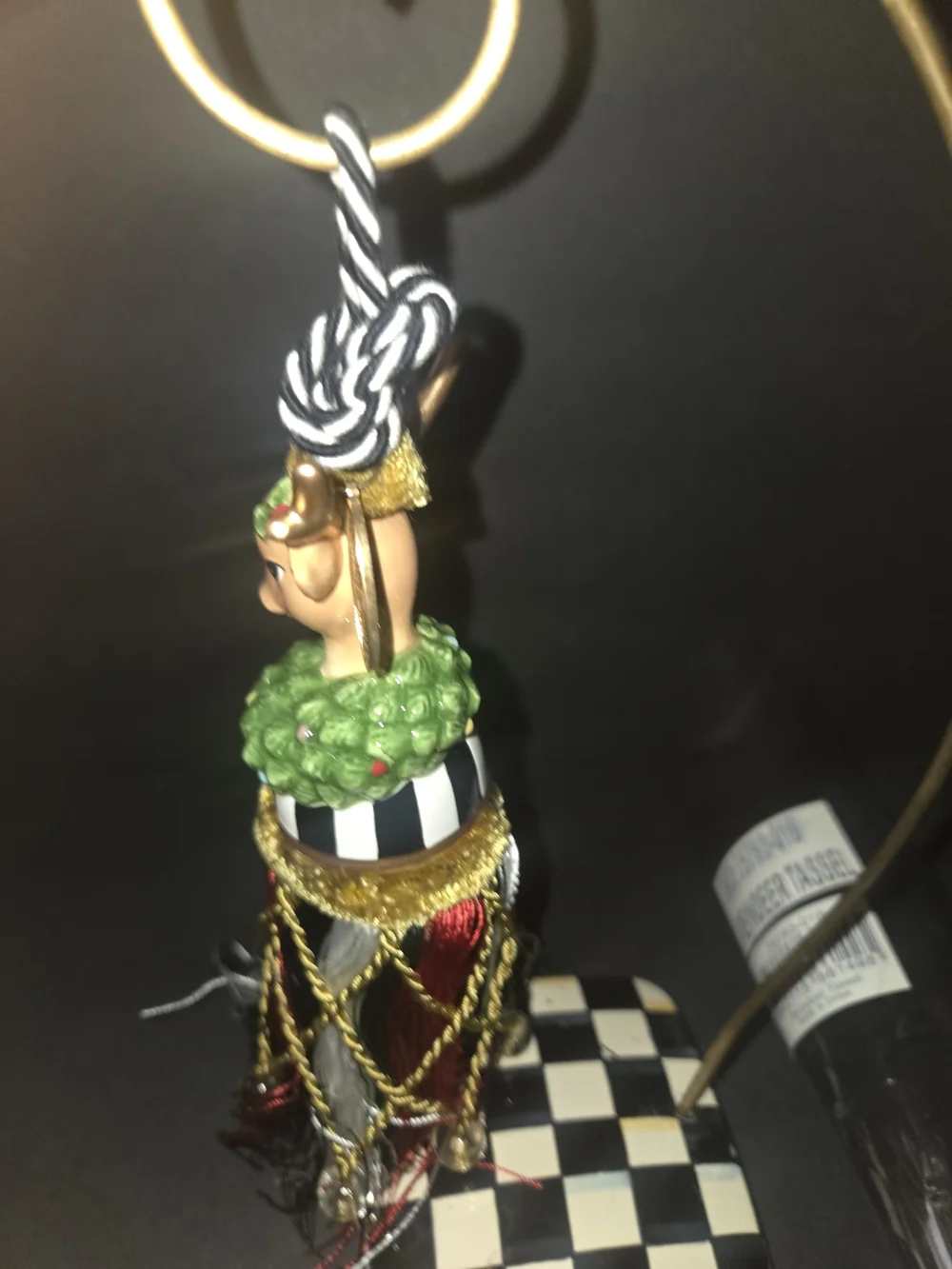 Mackenzie Childs Retired Reindeer Tassel New
